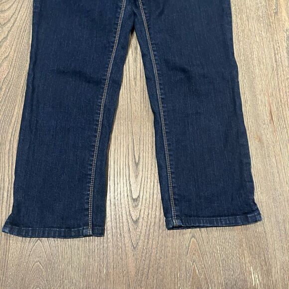 White House Black Market Straight Leg Jeans Cropped High Rise Dark Wash Size 4 - Picture 2 of 11